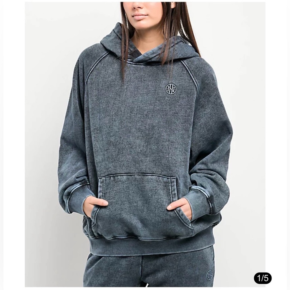Ninth Hall‎ Fundamentals Wichita Blue Fog Wash Relaxed Hoodie